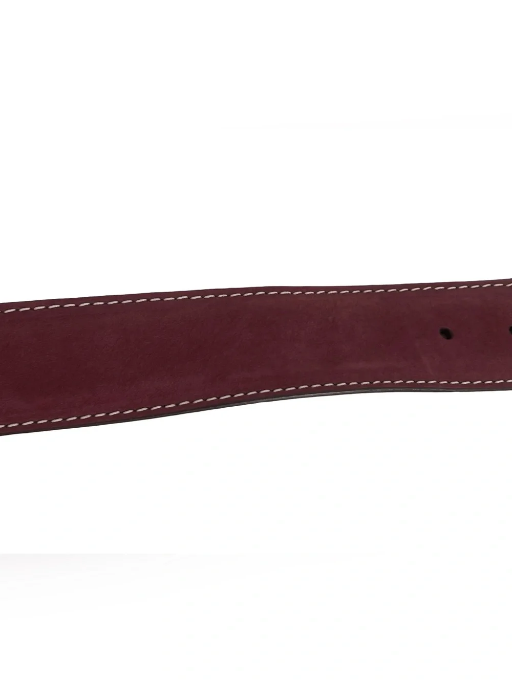 Links & Kings Italian Nubuck Leather Golf Belt Burgundy Handcrafted 50 XL XXL 46